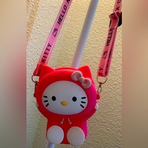 HK crossbody bag has a zipper